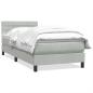 Preview: Boxspringbett mit Matratze Hellgrau 80x220 cm Samt