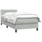 Preview: Boxspringbett mit Matratze Hellgrau 80x220 cm Samt