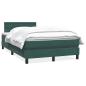 Preview: Boxspringbett mit Matratze Dunkelgrün 120x220 cm Samt