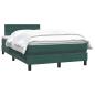 Preview: Boxspringbett mit Matratze Dunkelgrün 120x220 cm Samt