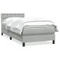 Preview: Boxspringbett mit Matratze Hellgrau 90x210 cm Samt