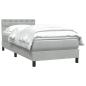 Preview: Boxspringbett mit Matratze Hellgrau 90x210 cm Samt
