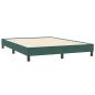 Preview: ARDEBO.de - Boxspringbett mit Matratze Dunkelgrün 140x210 cm Samt
