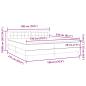 Preview: Boxspringbett mit Matratze Dunkelgrau 180x210 cm Samt