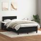 Preview: ARDEBO.de - Boxspringbett mit Matratze Schwarz 120x210 cm Samt