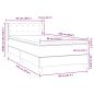 Preview: ARDEBO.de - Boxspringbett mit Matratze Rosa 90x220 cm Samt