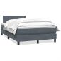 Preview: Boxspringbett mit Matratze Dunkelgrau 120x220 cm Samt