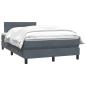 Preview: Boxspringbett mit Matratze Dunkelgrau 120x220 cm Samt