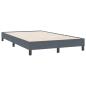 Preview: Boxspringbett mit Matratze Dunkelgrau 120x220 cm Samt