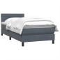 Preview: Boxspringbett mit Matratze Dunkelgrau 90x220 cm Samt