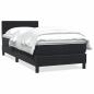 Preview: ARDEBO.de - Boxspringbett mit Matratze Schwarz 80x220 cm Samt
