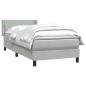 Preview: Boxspringbett mit Matratze Hellgrau 80x210 cm Samt