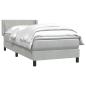 Preview: Boxspringbett mit Matratze Hellgrau 90x210 cm Samt