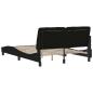 Preview: Bettgestell mit LED ohne Matratze Schwarz 140x200 cm Stoff