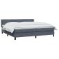Preview: Boxspringbett mit Matratze Dunkelgrau 180x210 cm Samt