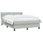 Preview: Boxspringbett mit Matratze Hellgrau 160x210 cm Samt