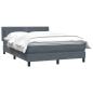 Preview: Boxspringbett mit Matratze Dunkelgrau 140x210 cm Samt