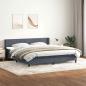 Preview: ARDEBO.de - Boxspringbett mit Matratze Dunkelgrau 180x210 cm Samt