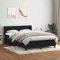 Preview: ARDEBO.de - Boxspringbett mit Matratze Schwarz 140x210 cm Samt