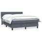 Preview: Boxspringbett mit Matratze Dunkelgrau 160x210 cm Samt