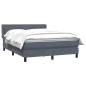 Preview: Boxspringbett mit Matratze Dunkelgrau 160x210 cm Samt