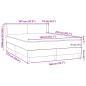 Preview: Boxspringbett mit Matratze Dunkelgrau 140x210 cm Samt