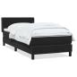 Preview: ARDEBO.de - Boxspringbett mit Matratze Schwarz 90x210 cm Samt