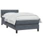 Preview: Boxspringbett mit Matratze Dunkelgrau 80x210 cm Samt