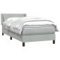 Preview: Boxspringbett mit Matratze Hellgrau 80x210 cm Samt