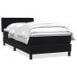 Preview: ARDEBO.de - Boxspringbett mit Matratze Schwarz 90x210 cm Samt