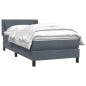 Preview: Boxspringbett mit Matratze Dunkelgrau 90x210 cm Samt