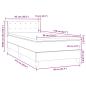 Preview: Boxspringbett mit Matratze Hellgrau 90x210 cm Samt