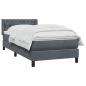 Preview: Boxspringbett mit Matratze Dunkelgrau 90x210 cm Samt