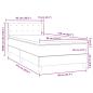 Preview: Boxspringbett mit Matratze Schwarz 90x210 cm Samt