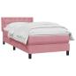 Preview: Boxspringbett mit Matratze Rosa 90x210 cm Samt