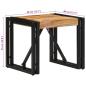 Preview: Couchtisch 40x40x35 cm Massivholz Akazie