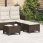 Preview: ARDEBO.de - Gartenhocker mit Kissen 2 Stk. Braun 55x55x36 cm Poly Rattan