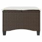 Preview: Gartenhocker mit Kissen 2 Stk. Braun 55x55x36 cm Poly Rattan
