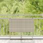 Preview: Gartentisch Klappbar Hellgrau 90x51x75 cm Poly Rattan
