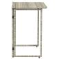 Preview: Gartentisch Klappbar Hellgrau 90x51x75 cm Poly Rattan
