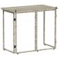Preview: Gartentisch Klappbar Hellgrau 90x51x75 cm Poly Rattan