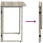 Preview: Gartentisch Klappbar Hellgrau 90x51x75 cm Poly Rattan