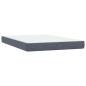 Preview: ARDEBO.de - Boxspringbett mit Matratze Dunkelgrau 160x220 cm Samt