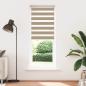 Preview: ARDEBO.de - Doppelrollo Sandbraun 85x230 cm Stoffbreite 80,9 cm Polyester
