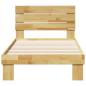 Preview: Massivholzbett mit Kopfteil ohne Matratze 90x190 cm Eichenholz