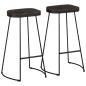 Preview: ARDEBO.de - Barhocker 2 Stk. Schwarz 45x40x78 cm Mango Massivholz