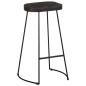 Preview: Barhocker 2 Stk. Schwarz 45x40x78 cm Mango Massivholz