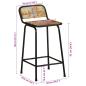 Preview: Barhocker 4 Stk. 46x35,5x80 cm Altholz Massivholz