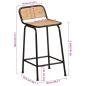 Preview: Barhocker 4 Stk. 46x35,5x80 cm Raues Mango Massivholz