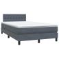 Preview: Boxspringbett mit Matratze Dunkelgrau 120x210 cm Samt